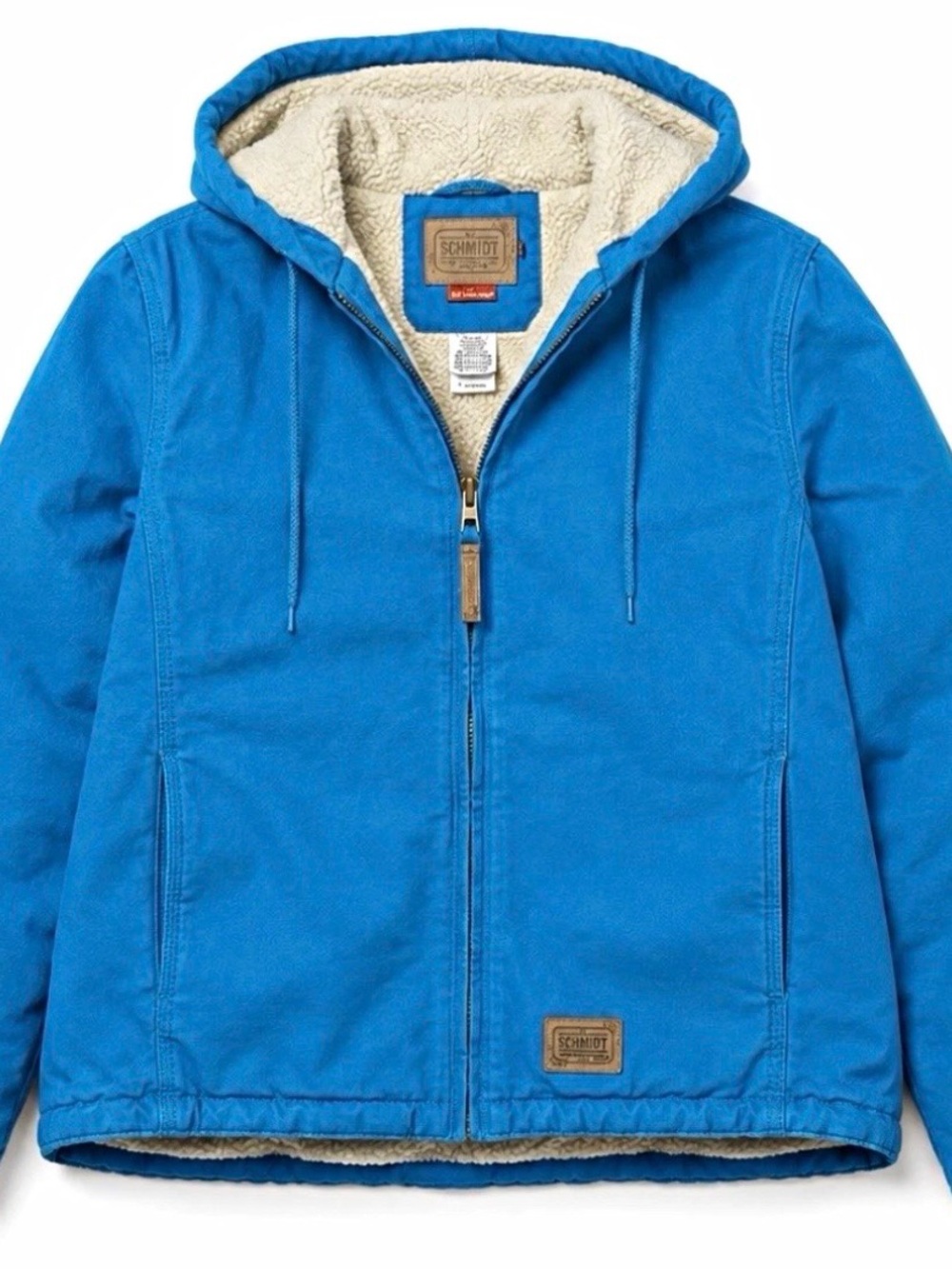 Schmidt Women's Blue Teddy-Lined Hooded Jacket